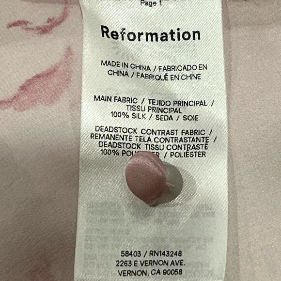 NWT Reformation Poppies Silk Dress – Floral Print | 100% Silk | Romantic Maxi - Picture 11 of 11